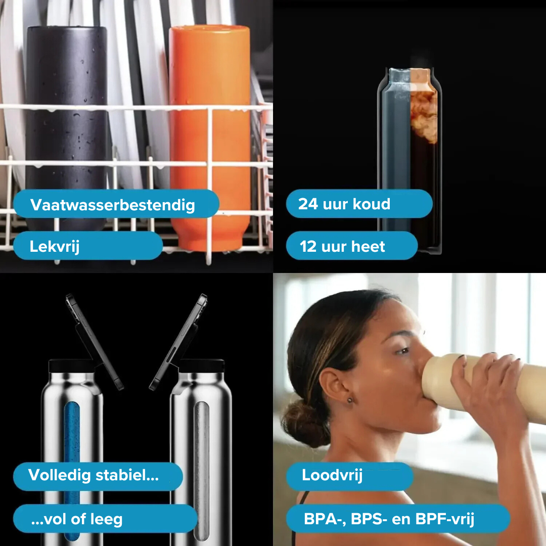 ThermoMate – Fles en Telefoonhouder in één