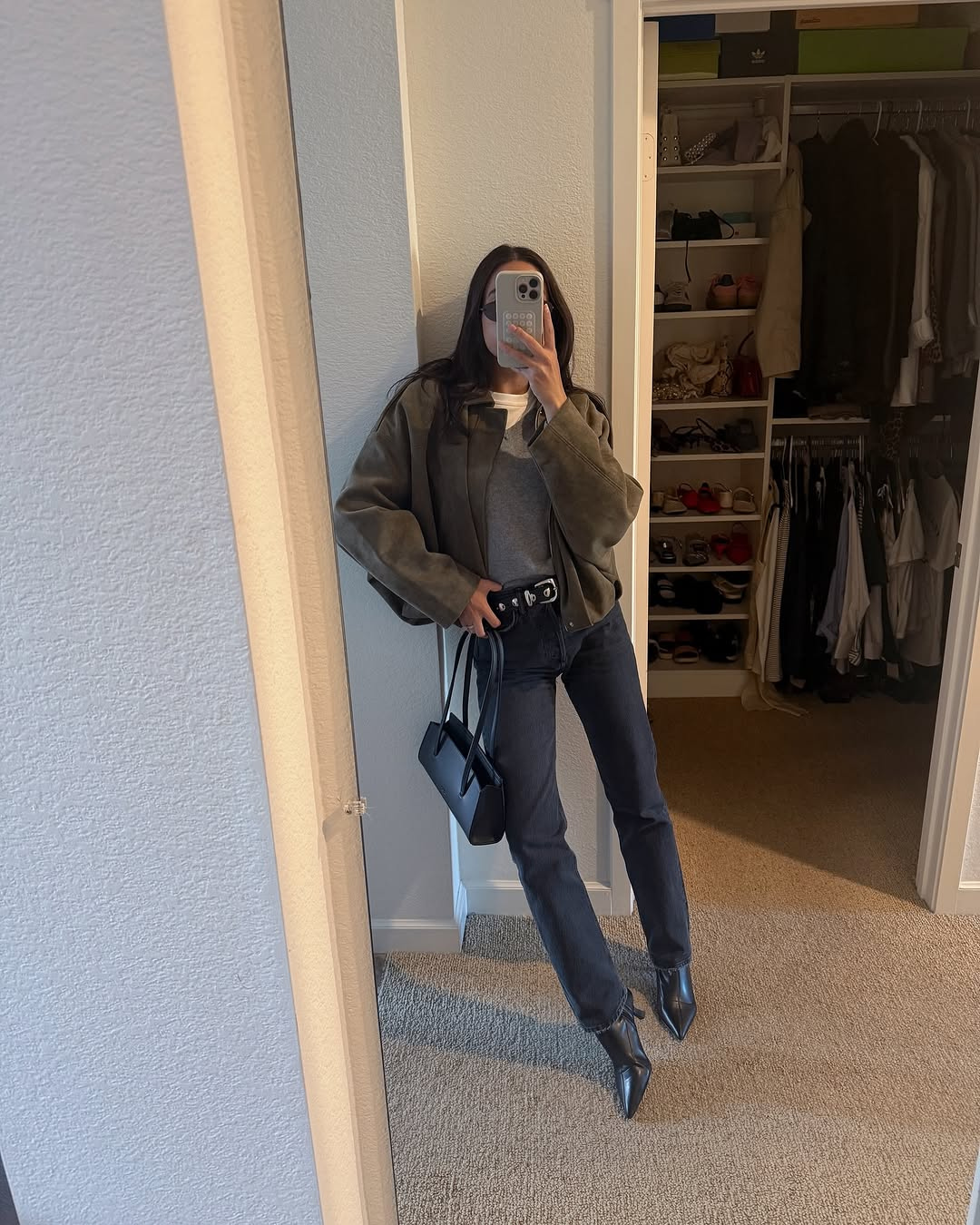 Fabianne - oversized suède jas