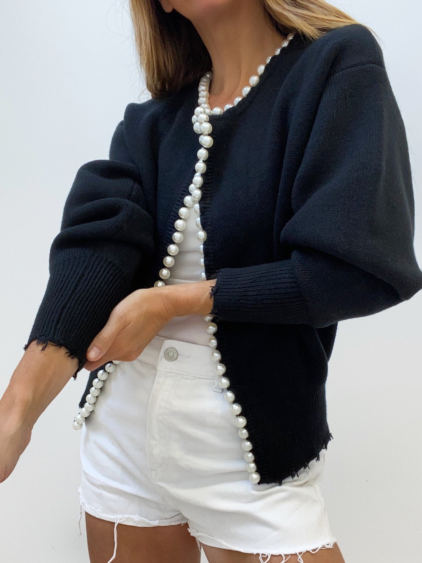 CLAIR - parel cardigan