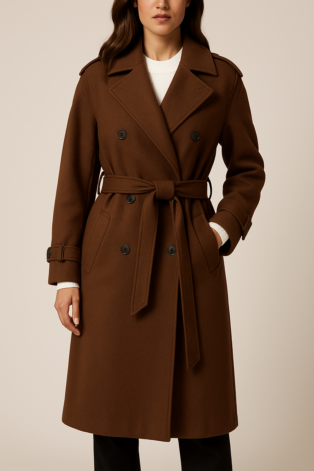 Grace - luxe wol trenchcoat