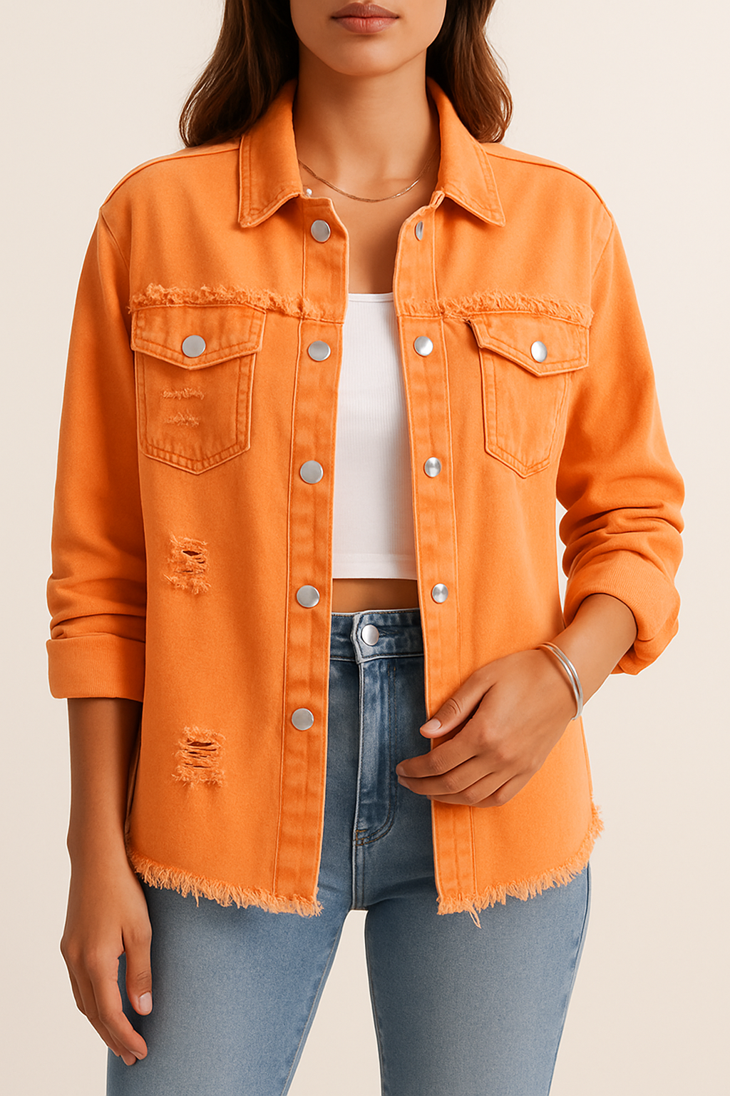 Denim Jacket - Oranje