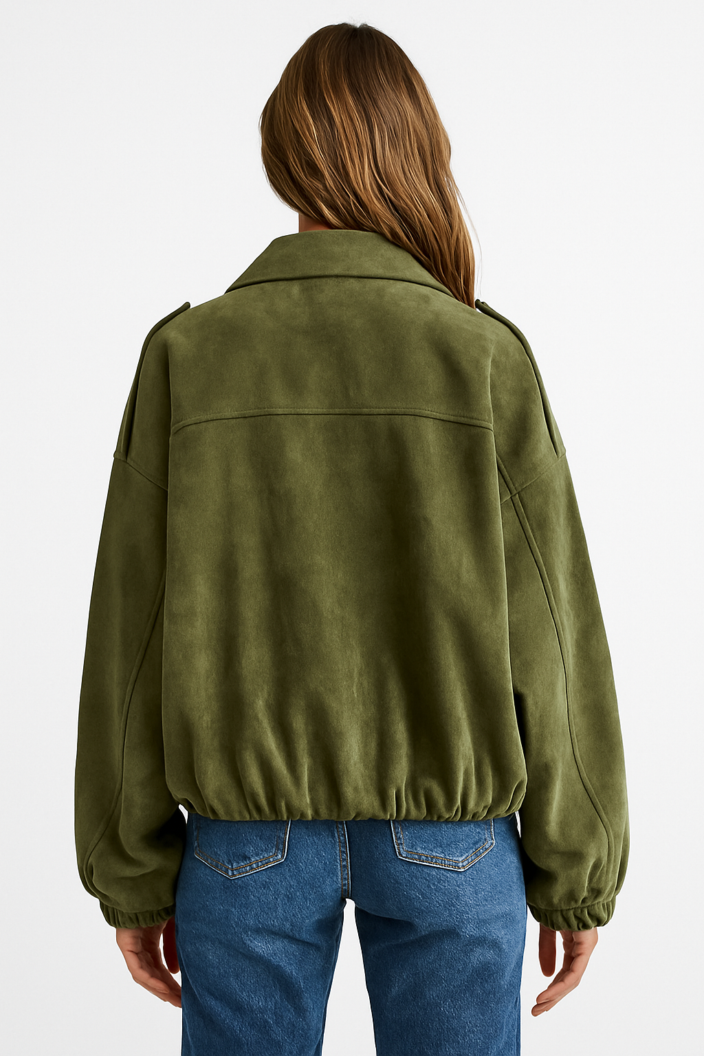 Fabianne - oversized suède jas