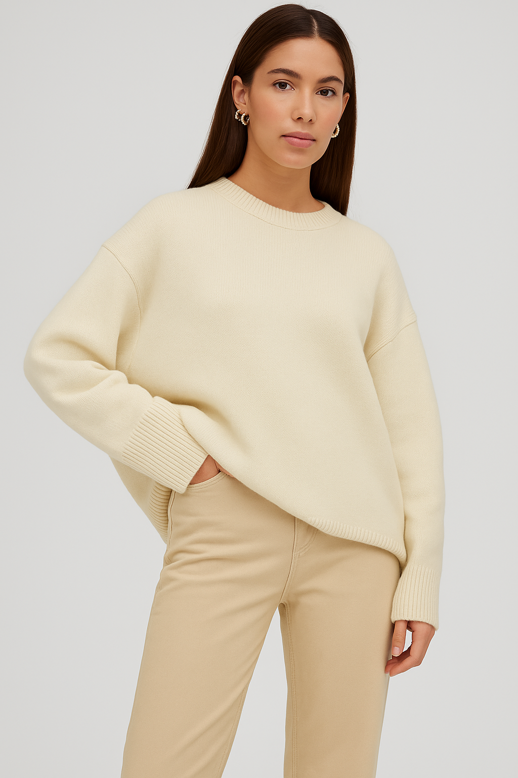 KARI - basic kasjmier trui