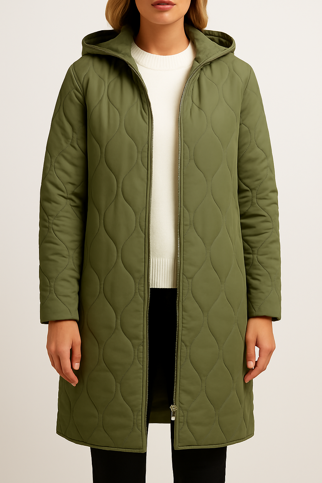 CASS - lange winterjas met capuchon
