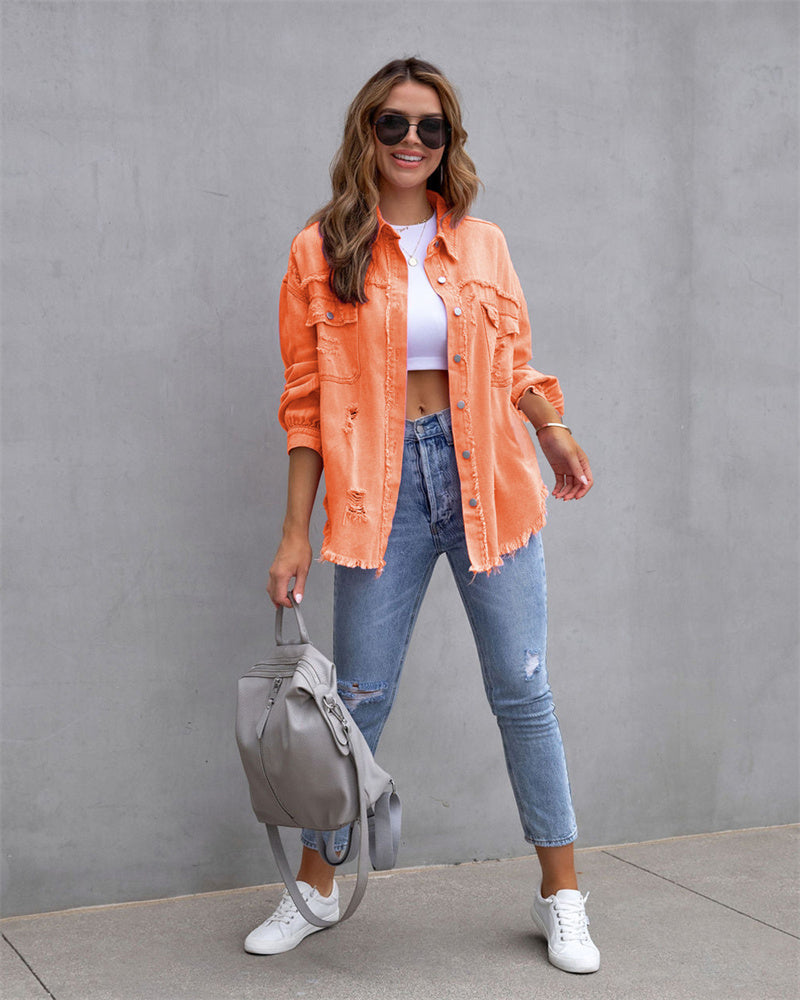 Denim Jacket - Oranje