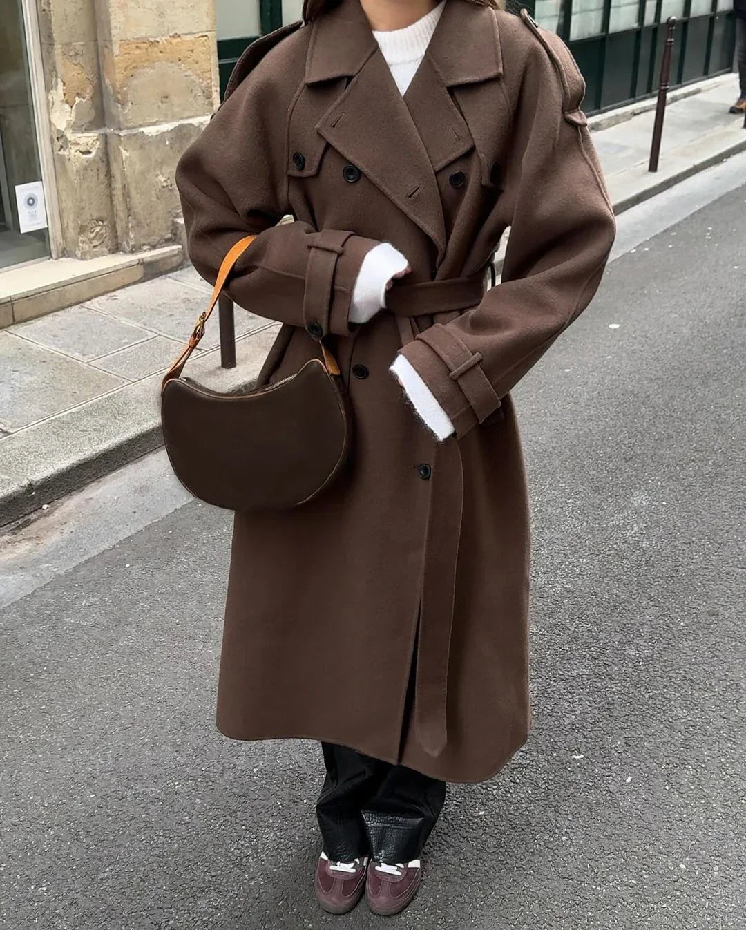 Grace - luxe wol trenchcoat