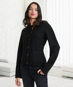 Merel - kasjmier vest met knopen