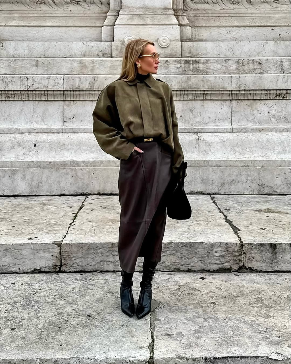 Fabianne - oversized suède jas