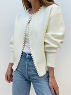CLAIR - parel cardigan