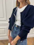 CLAIR - parel cardigan