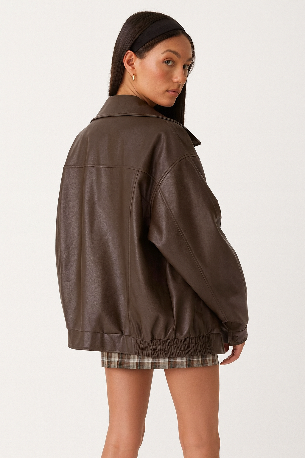 LUNA - oversized leren jas