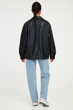 LUNA - oversized leren jas