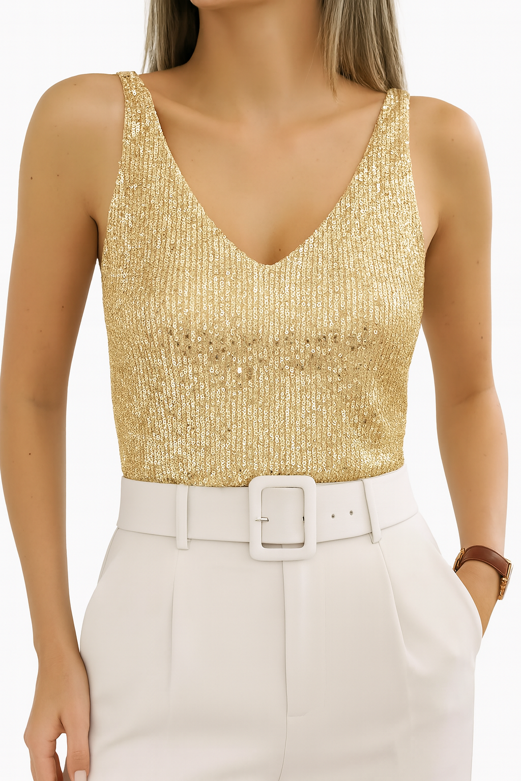 Liora – sprankelende pailletten top