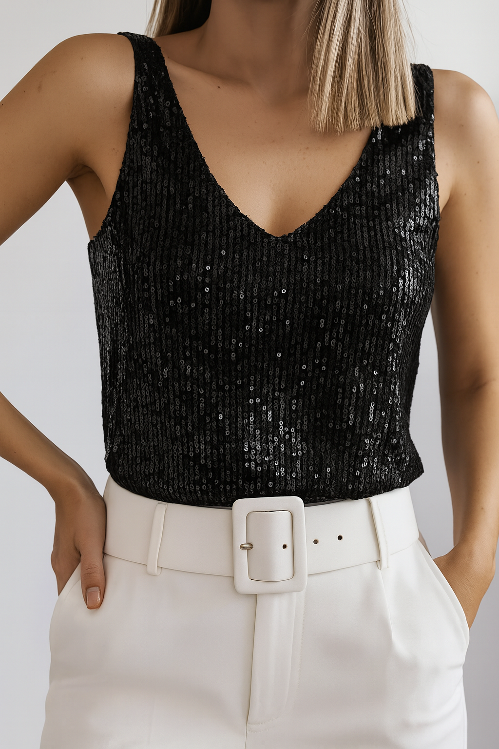 Liora – sprankelende pailletten top