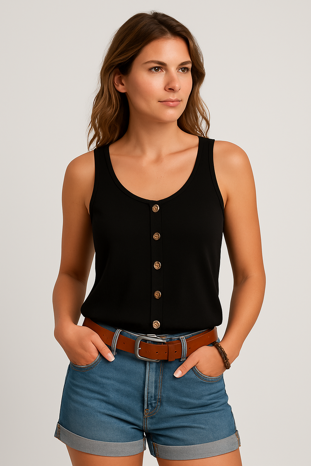 Yara - mouwloze top