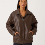 LUNA - oversized leren jas