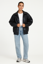 LUNA - oversized leren jas