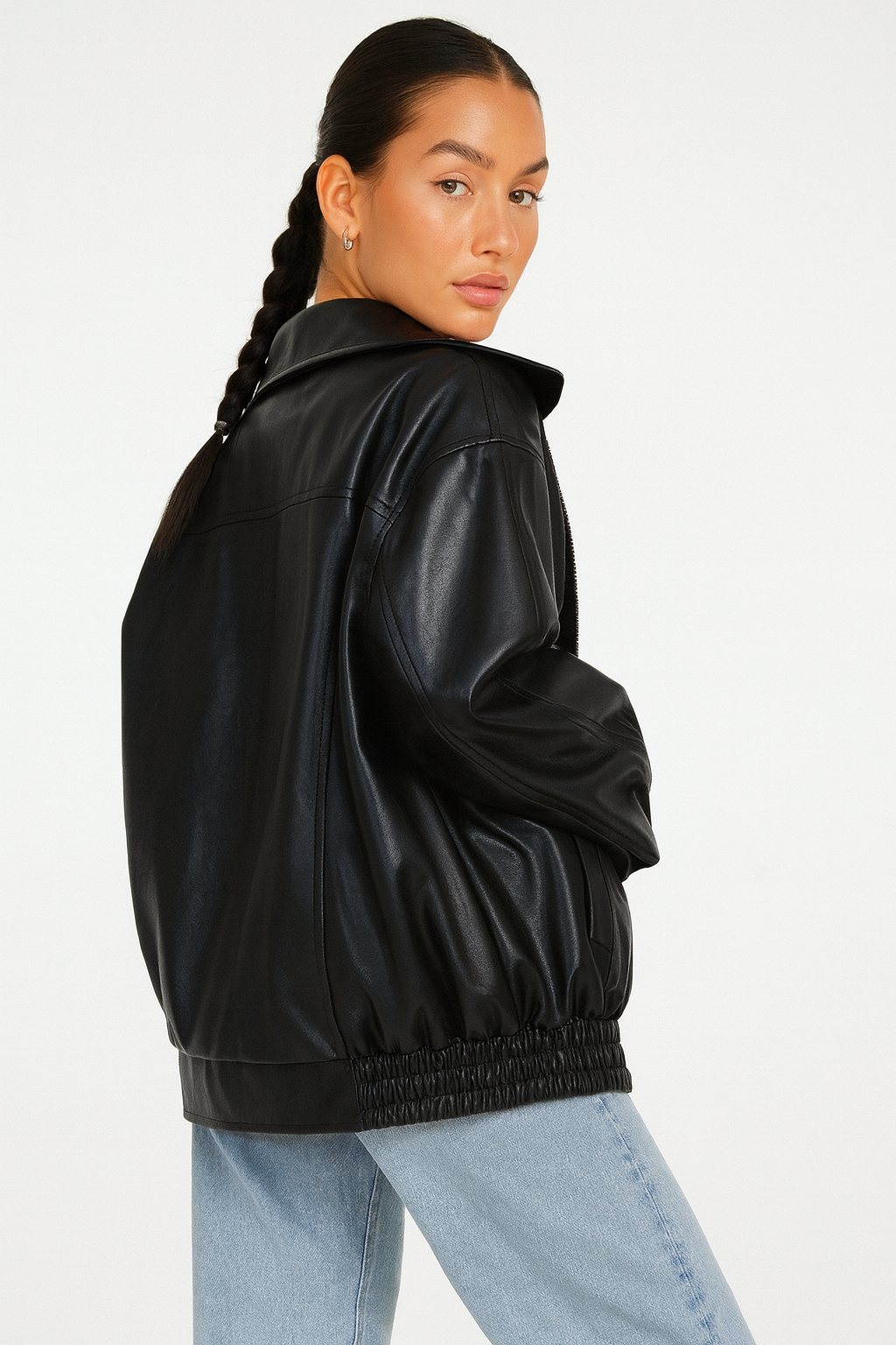 LUNA - oversized leren jas